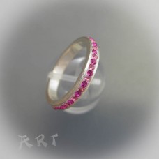 Сребърен дамски пръстен с камъни Swarovski R-365